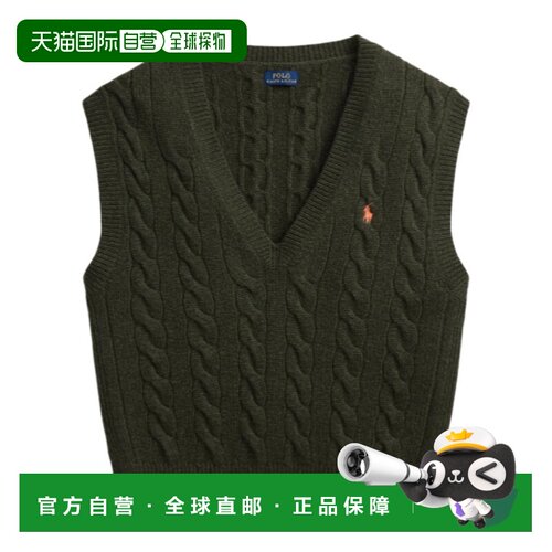 1h可退 香港直邮polo ralph lauren 女士 绞花针织背心 26FW