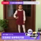 欧洲直邮Bonpoint小樱桃 Jolla女童红色灯芯绒樱桃刺绣连衣裙