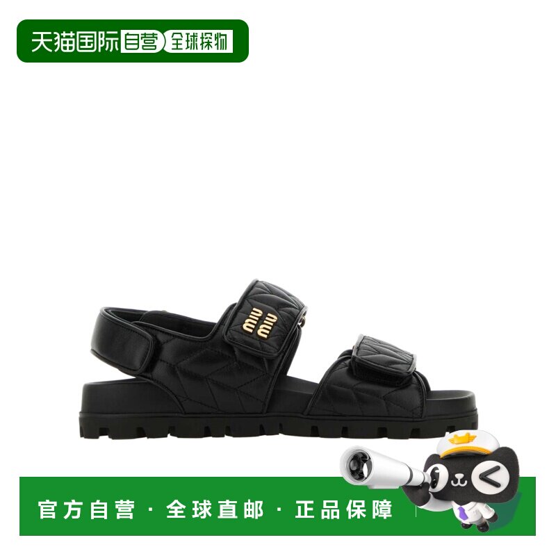 1h可退 香港直邮MIU MIU 女士凉鞋 5X135E88TF010F0002 CO 黑色