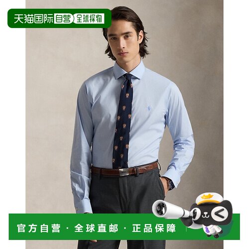 自营欧洲直邮Ralph Lauren拉夫劳伦 男士Custom Fit塔特萨尔府绸