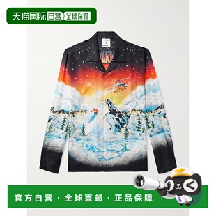 可拆卸领印花斜纹丝绸衬衫 男士 MAW2 香港直邮Casablanca 1h可退