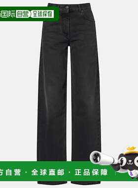 1h可退 香港直邮The Row 女士 Clair 高腰直筒牛仔裤 black黑色