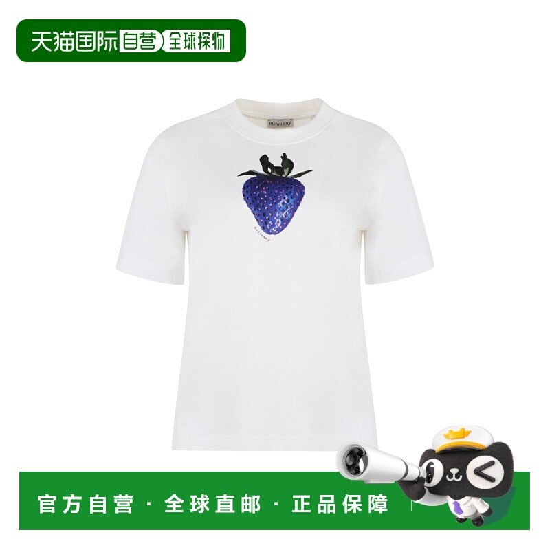 1h可退 香港直邮Burberry 巴宝莉 女士 T恤 80893681 white白色,女装/女士精品,T恤,淘宝优惠券,粉丝福利购,淘宝优惠卷