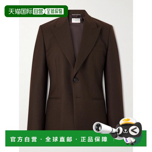 1h可退 香港直邮Saint Laurent 圣罗兰 男士 羊毛法兰绒西装外套