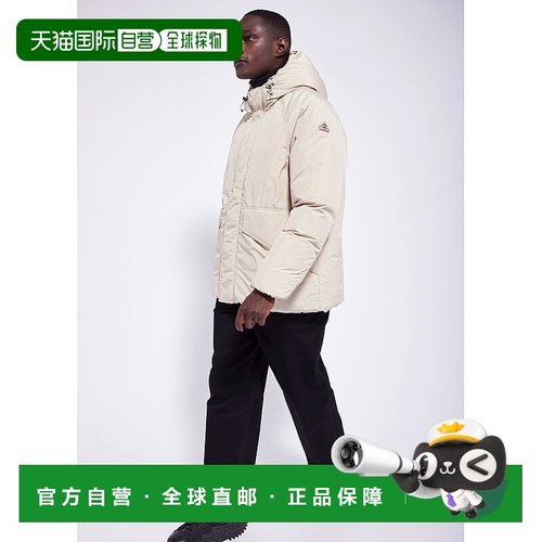 自营欧洲直邮Pyrenex Covert男士米白色羽绒短款派克大衣