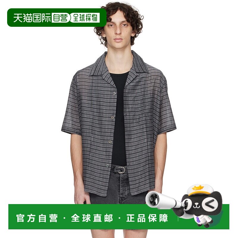 1h可退 香港直邮Our Legacy 男士 灰色 Heusen 短袖衬衫 M2252HP