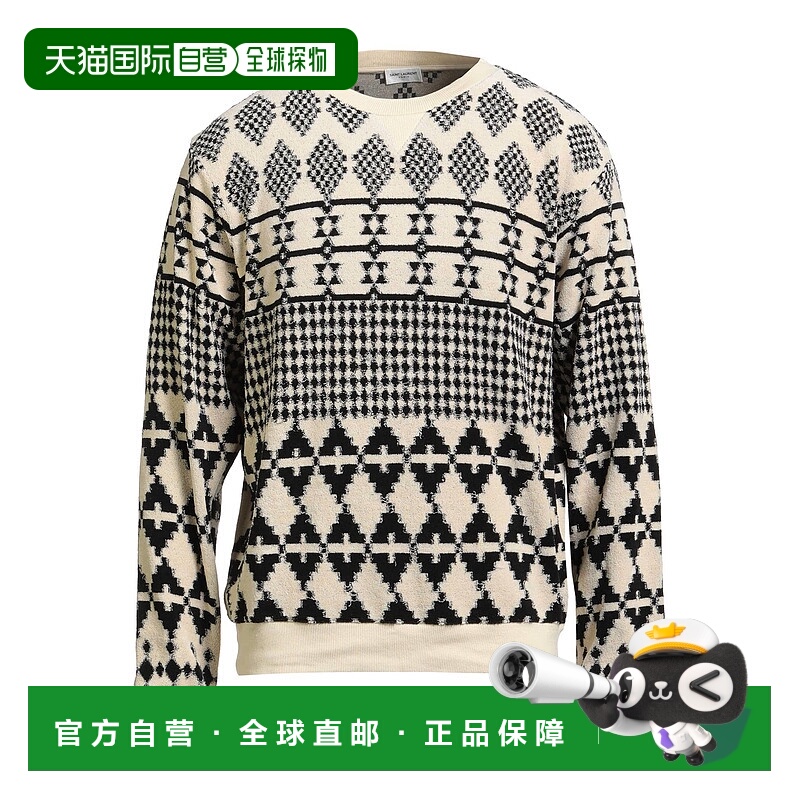 1h可退 香港直邮Saint Laurent 圣罗兰 男士 毛衣 beige米色 舒适
