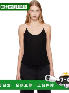 香港直邮Stella Mccartney 斯特拉 麦卡特尼 女士 黑色 Pearl Emb