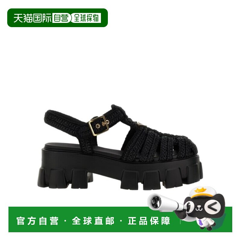 1h可退 香港直邮PRADA 女士凉鞋 1X138N3L8WF055F0002 CO 黑色 Mo