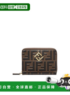 香港直邮Fendi FF Diamonds 中号拉链钱包 8M0508ADYM