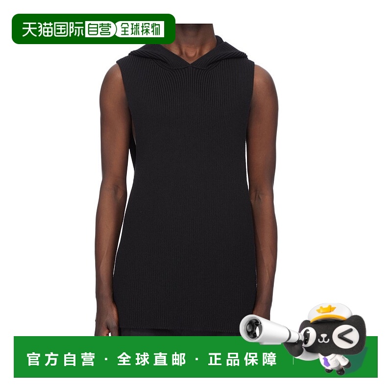 香港直邮Rick Owens 羊毛连帽针织背心 RR02E1680KWVH