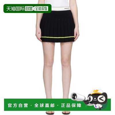 1h可退 香港直邮Casablanca 女士 黑色 Striped Pleated 短裙 WSP