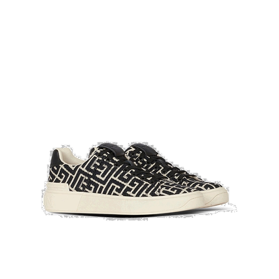 香港直邮Balmain B-Court字母标识提花厚底运动鞋 AN1VI690TJCM