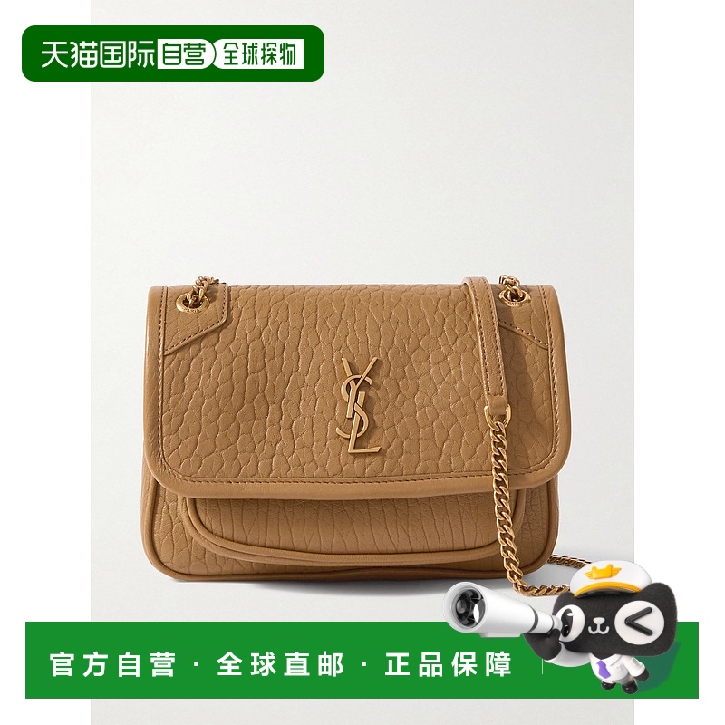 1h可退 香港直邮Saint Laurent 圣罗兰 女士 Niki 迷你起皱皮革肩