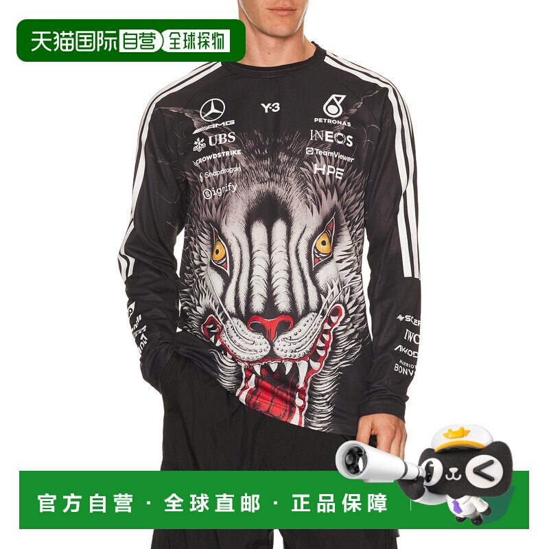 1h可退 美国直邮Y-3 男士 x F1 Drvr 毛线衫 KQ9852 black黑色 舒