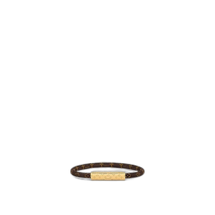 自营1h可退 欧洲直邮LV/路易威登 复古老花 黄铜手镯男女同款 棕