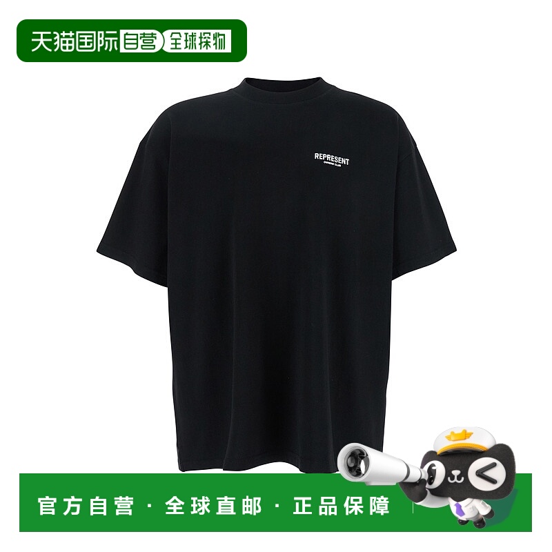 1h可退 香港直邮Represent 男士 Front and on Back 黑色带Logo长