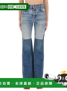 1h可退 香港直邮Chloe 蔻依 女士 拼布牛仔裤 24WDP141594ZD