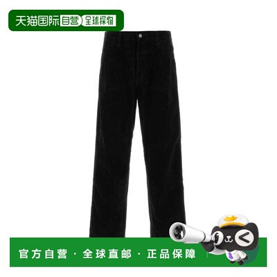 1h可退 香港直邮CARHARTT WIP 男士 黑色灯芯绒单及膝裤子 I02862