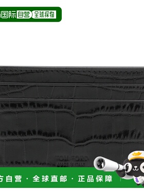 1h可退 香港直邮Tom Ford 汤姆 福特 男士 黑色皮革卡套 Y0413LCL