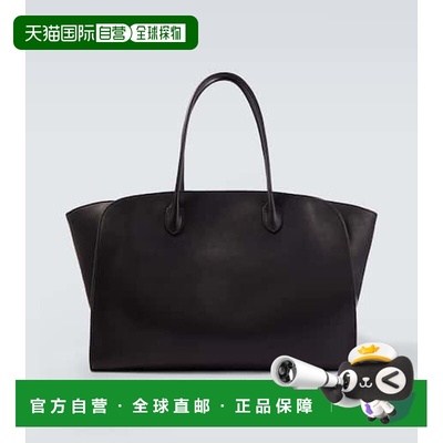 1h可退 香港直邮The Row 男士 Marlo 17 皮革手提包 black黑色 舒