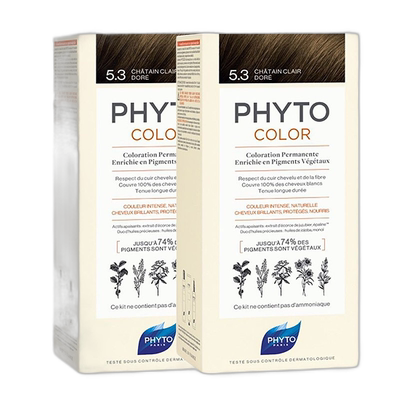 欧洲直邮PHYTO发朵全色系染发剂112ml*2盒装（显影乳液50ml+染色5