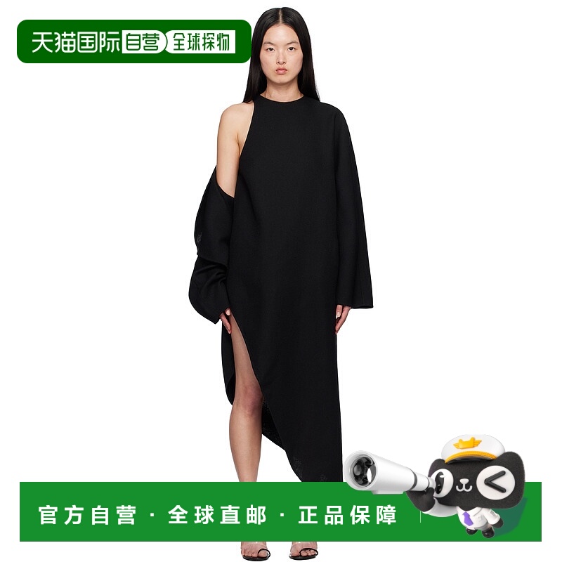 1h可退 香港直邮Alaia 女士 黑色 Wool Gazar Wrap 大衣 AA9M1047