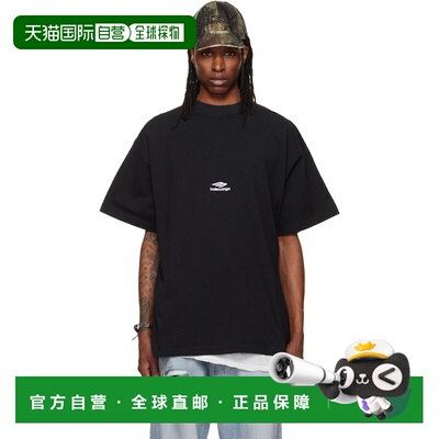 香港直邮Balenciaga 巴黎世家 男士 黑色 Oversized T恤 850345TT