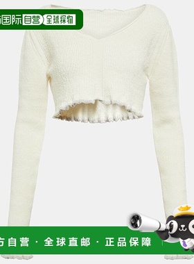 香港直邮Jacquemus 女士 La Maille Santon 亚麻混纺短款上衣 001