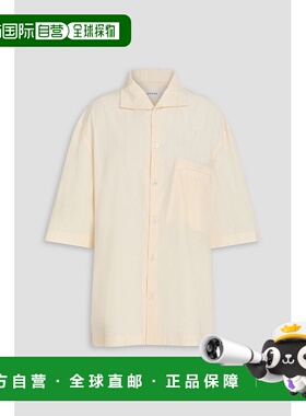 1h可退 香港直邮Lemaire 女士 褶皱棉质府绸衬衫 SH1014LF1067WH0