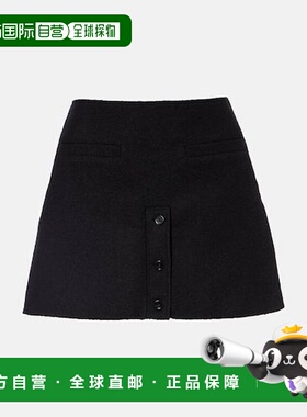 香港直邮Courreges 女士 花呢迷你半身裙 black黑色 舒适时尚