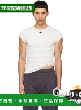 1h可退 香港直邮Courreges 男士 灰白色 Baby T 恤 126JTS240JS02