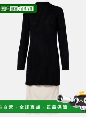 1h可退 香港直邮Staud 女士 Willow 羊毛混纺针织连衣裙