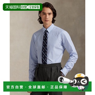 Lauren拉夫劳伦 版 男士 白色府绸条纹经典 型 蓝 自营欧洲直邮Ralph