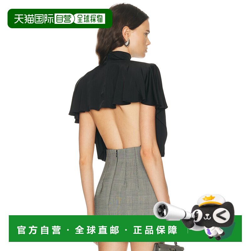 香港直邮Mugler 穆勒 女士 垂褶露背连体衣 26P1BO02886030性感