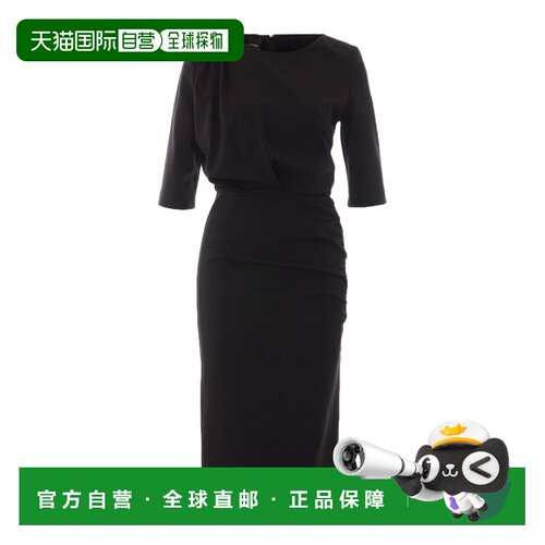 香港直邮PINKO 女士连衣裙 107230A3AHZ99 AW2026 黑色 圆领连衣