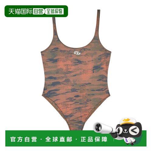 香港直邮DIESEL 女士泳装 A174730KLAQE6909 AW2025 棕色 镂空迷