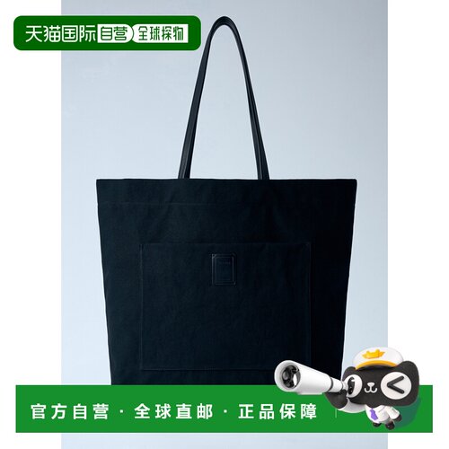 香港直邮The Row 男士 Tori 皮革饰边帆布手提包 W2115MW012BBLCS