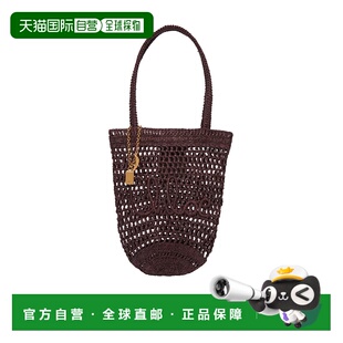 香港直邮Chloe 小号徽标单肩包 CH25AS903P08手提包编织包草编包