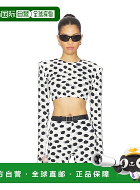 香港直邮NORMA KAMALI 诺玛 卡玛丽 女士 短款垫肩长袖上衣 KK225