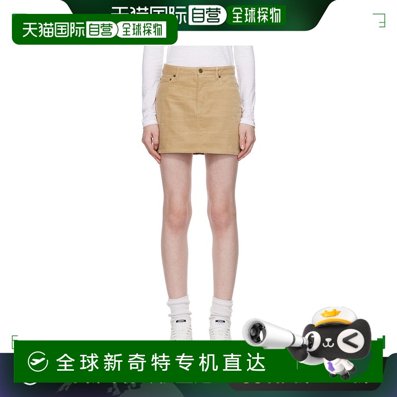 香港直邮A.P.C. 女士 驼色 Mini-Jupe 短裙 COHHOF06093灯芯绒