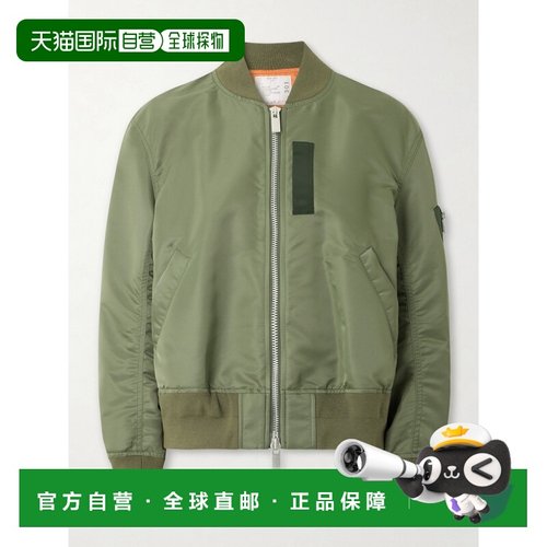 1h可退 香港直邮Sacai 女士 拉鍊飛行員夾克 SCW301 brown棕色 舒