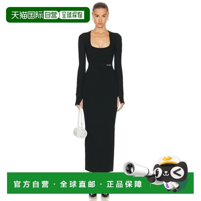 1h可退 香港直邮Alaia 女士 长袖连衣裙 AA9R11744J047 black黑色