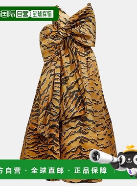 1h可退 香港直邮ZIMMERMANN 女士 Matchmaker 动物纹真丝长款连衣