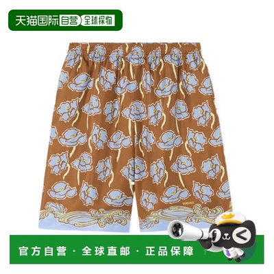 香港直邮Versace POPPIES FOULARD真丝短裤 10024761A14362休闲裤