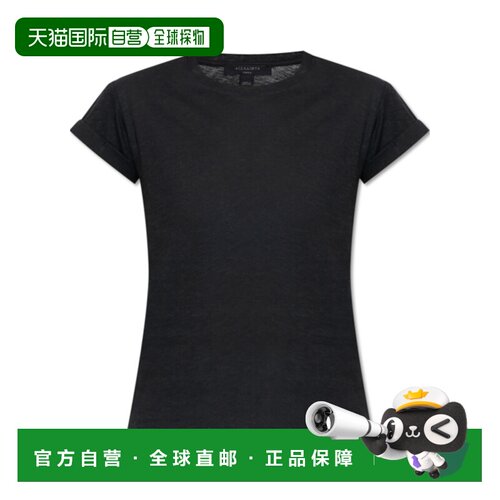 1h可退 香港直邮ALL SAINTS 女士T恤 W238JBBLACK SS2025 黑色 AN