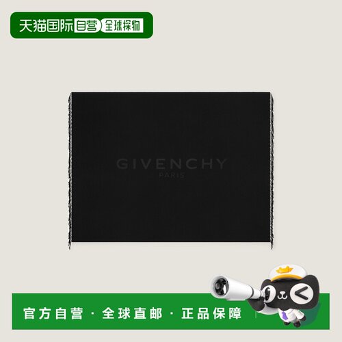 自营欧洲直邮Givenchy纪梵希 Paris女士黑色羊毛披肩
