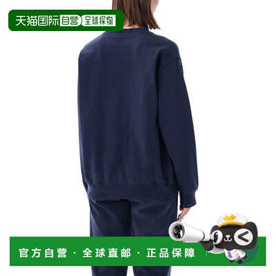 香港直邮SPORTY & RICH 女士 Rich Yankees 运动蓝色经典圆领卫衣