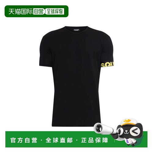 香港直邮DSQUARED2 男士T恤 D9M3S61900014 SS2026 黑色 Underwea