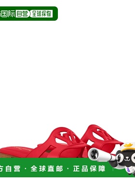 自营欧洲直邮LV路易威登 Isola女士红色皮革logo标识穆勒鞋